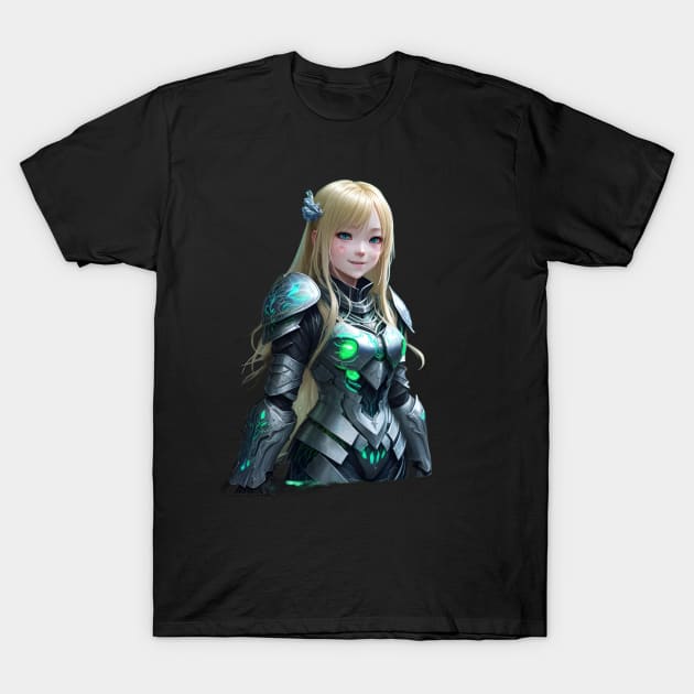 Smiling Anime Girls In Armor T-Shirt by JayDs Shop